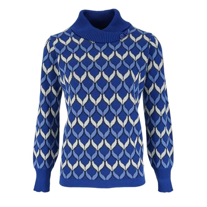 Leona per Donna Pullover Diana Kobalt dessin
